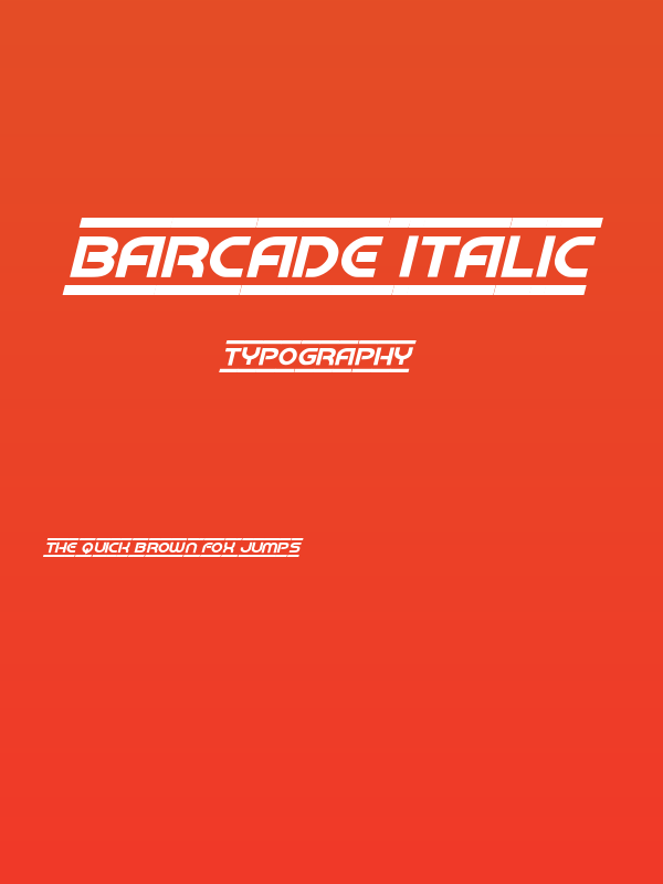Barcade Italic Poster