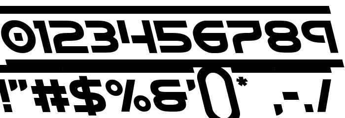 Barcade Leftalic Font OTHER CHARS