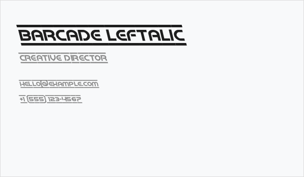 Barcade Leftalic Business Card