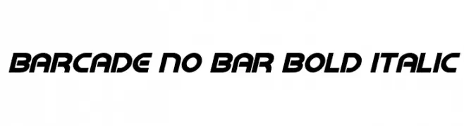 Barcade No Bar Bold Italic  les polices de caractères gratuit tlcharger