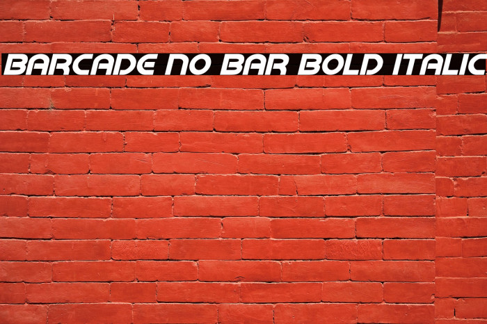 Barcade No Bar Bold Italic لخطوط تنزيل examples