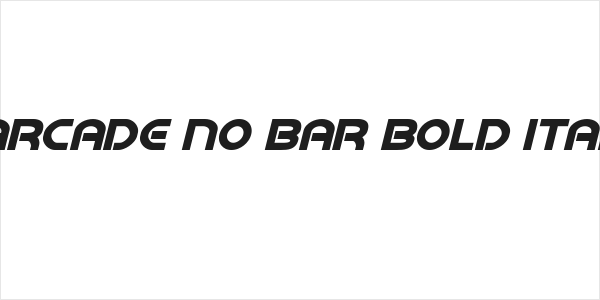 Barcade No Bar Bold Italic Logo