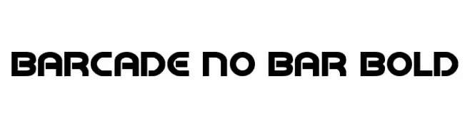 Barcade No Bar Bold  les polices de caractères gratuit tlcharger