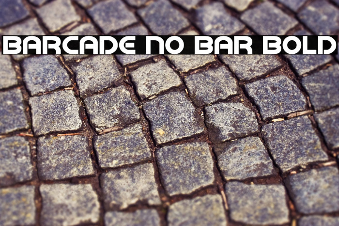 Barcade No Bar Bold Font examples