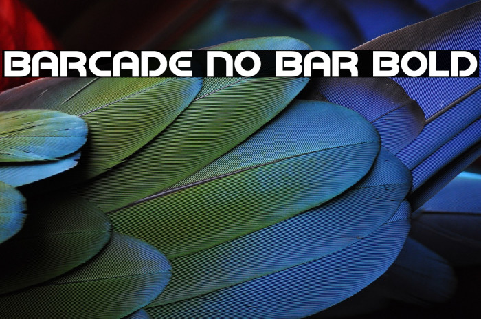Barcade No Bar Bold Font examples