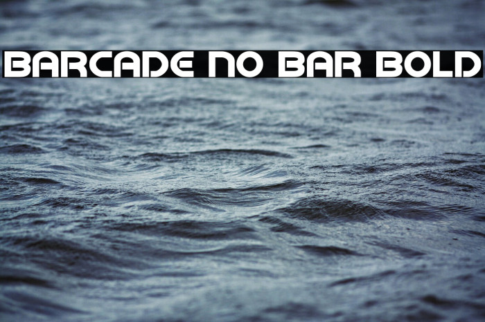Barcade No Bar Bold Font examples