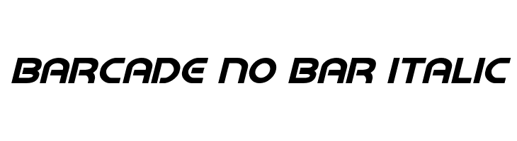Barcade No Bar Italic لخطوط تنزيل