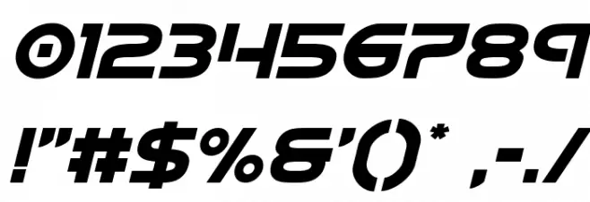 Barcade No Bar Italic Font OTHER CHARS