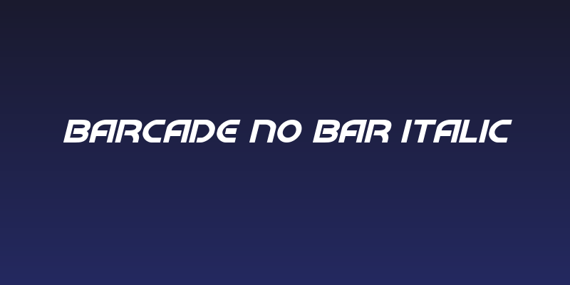 Barcade No Bar Italic Social Header