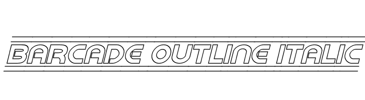 Barcade Outline Italic Font