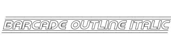 Barcade Outline Italic  Frei Schriftart Herunterladen