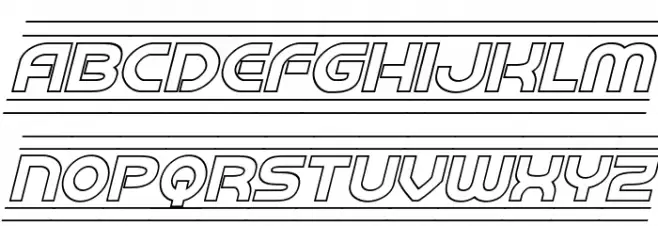 Barcade Outline Italic Polices MAJUSCULES