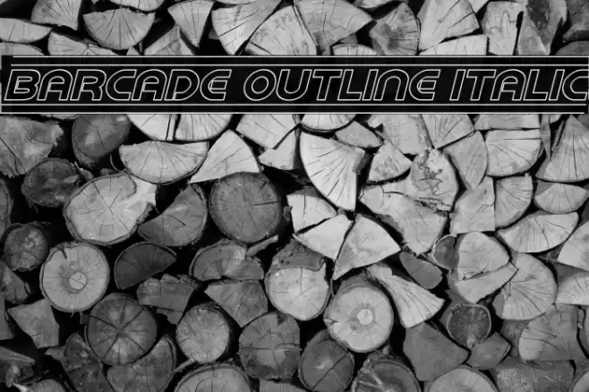 Barcade Outline Italic फ़ॉन्ट examples