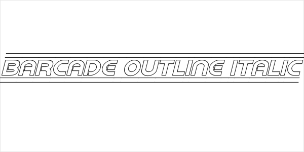 Barcade Outline Italic Logo