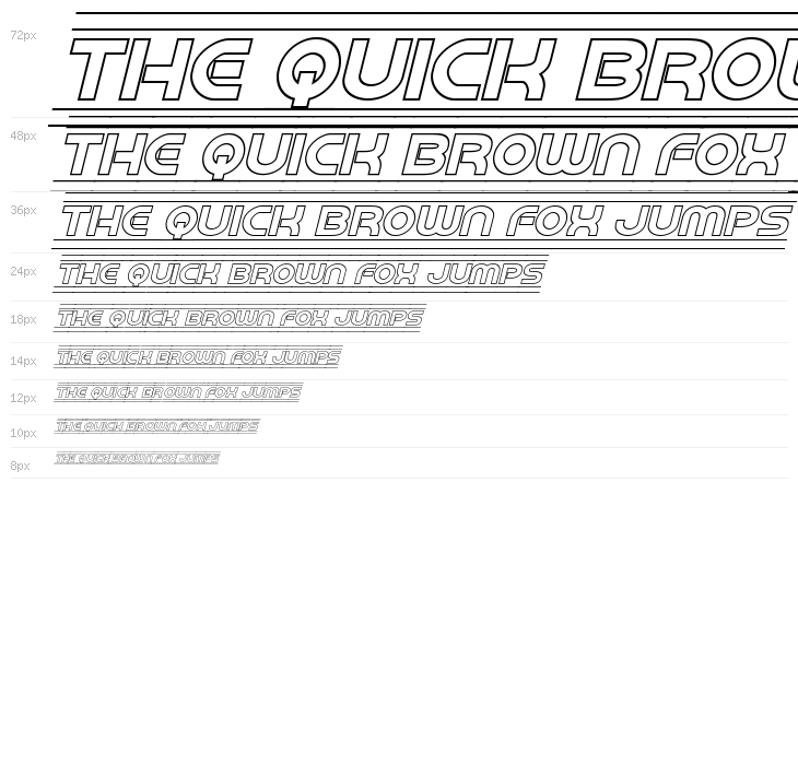 Barcade Outline Italic Waterfall