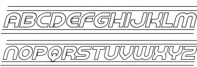 Barcade Outline Italic फ़ॉन्ट लोअरकेस