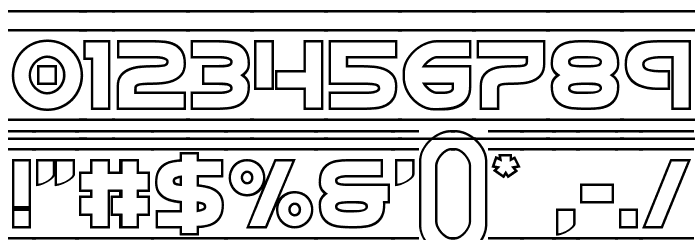 Barcade Outline Font OTHER CHARS
