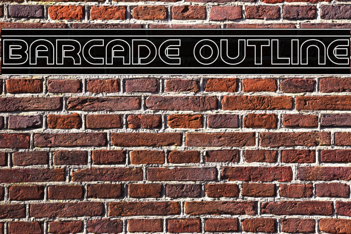 Barcade Outline Font examples