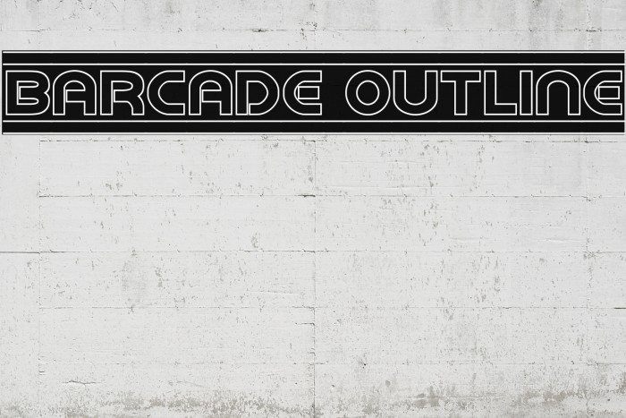 Barcade Outline Font examples