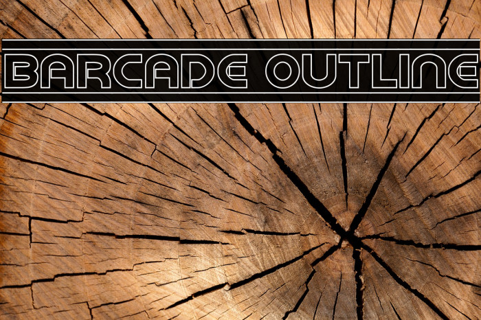 Barcade Outline Font examples