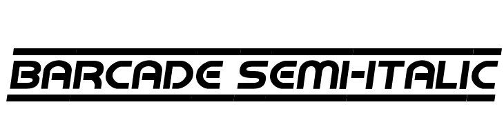 Barcade Semi-Italic Fonte