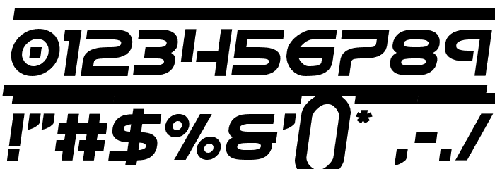 Barcade Semi-Italic Font OTHER CHARS