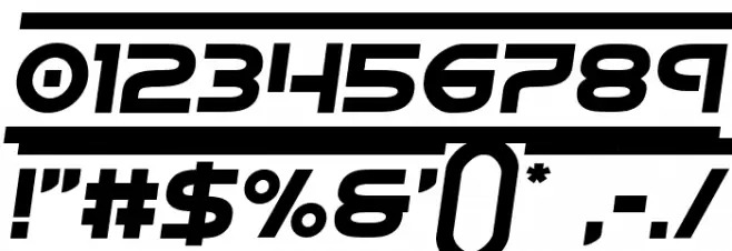 Barcade Semi-Italic Font OTHER CHARS