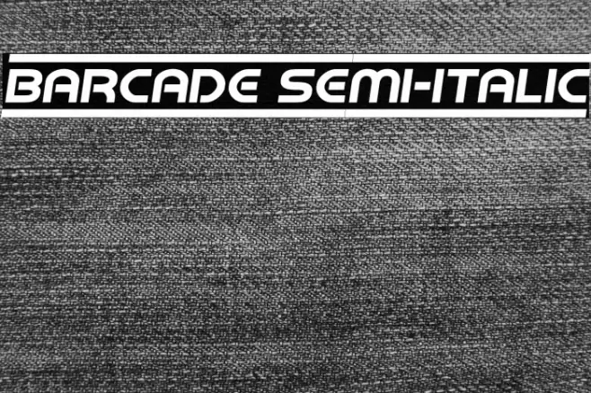 Barcade Semi-Italic Font examples