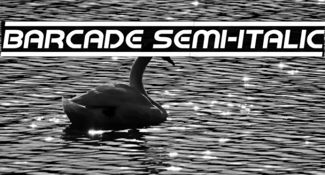 Barcade Semi-Italic Font examples