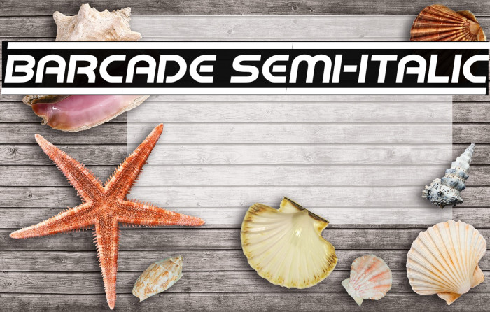 Barcade Semi-Italic Font examples