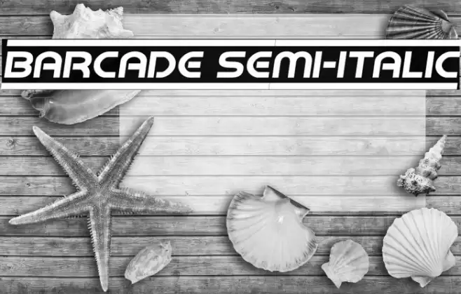 Barcade Semi-Italic Font examples