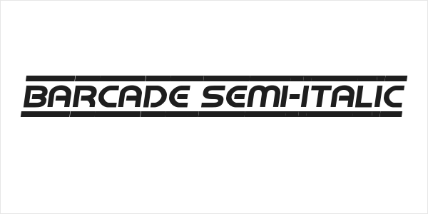 Barcade Semi-Italic Logo