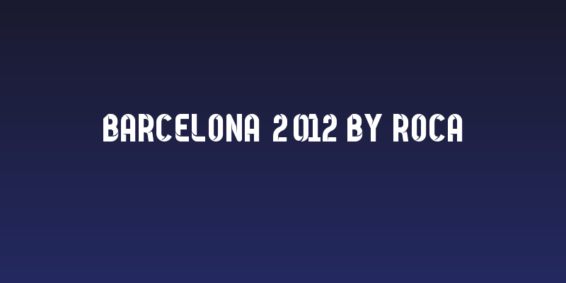 Barcelona 2012 by Roca Social Header