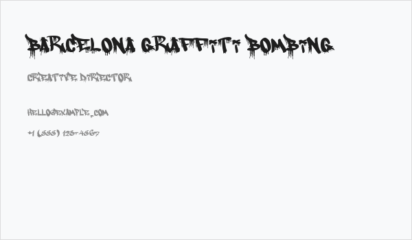 Barcelona Graffiti Bombing Business Card