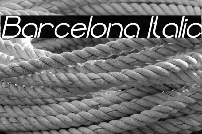 Barcelona Italic Font examples