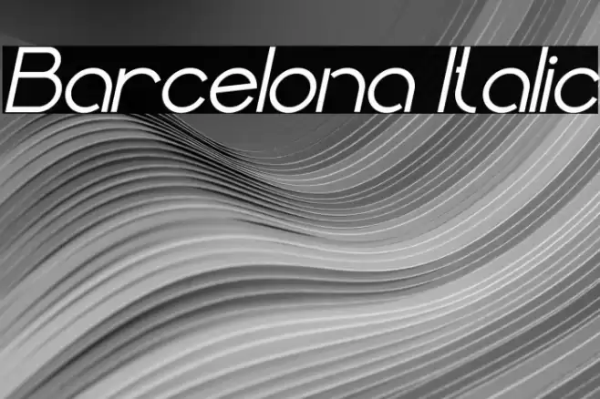 Barcelona Italic Font examples