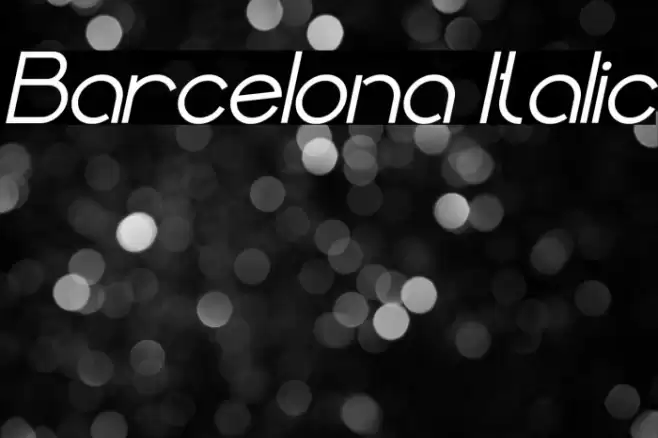 Barcelona Italic Font examples