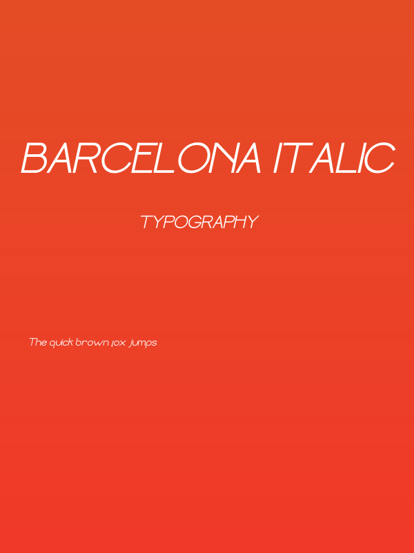Barcelona Italic Poster