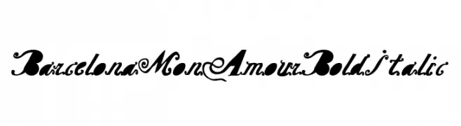 Barcelona Mon Amour Bold Italic  フリーフォントのダウンロード