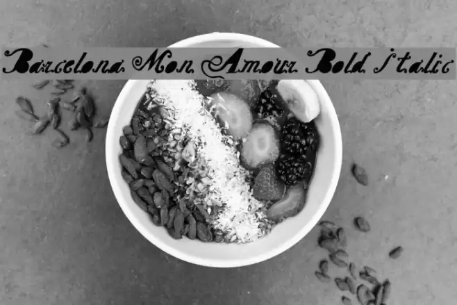 Barcelona Mon Amour Bold Italic Font examples