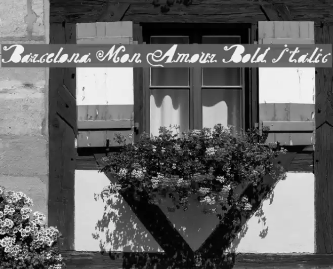 Barcelona Mon Amour Bold Italic Font examples