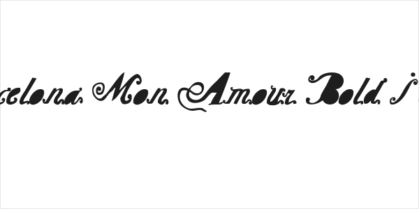 Barcelona Mon Amour Bold Italic Logo