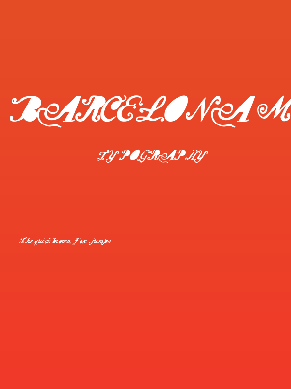 Barcelona Mon Amour Bold Italic Poster