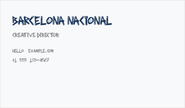 Barcelona Nacional Business Card