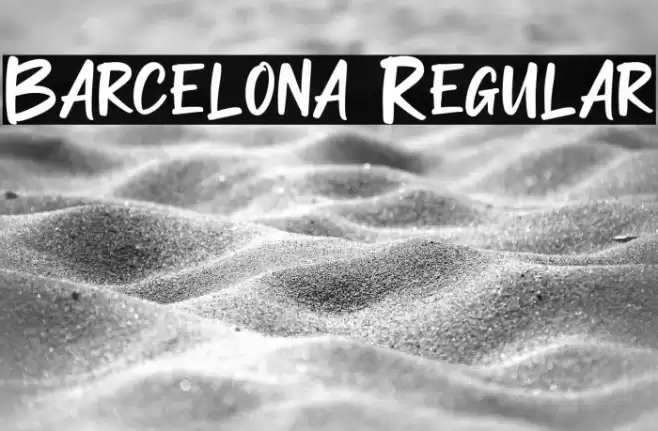Barcelona Regular Font examples