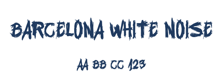 Barcelona White Noise Font Preview