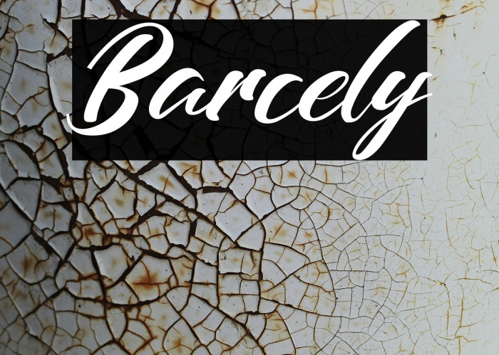 Barcely Font examples