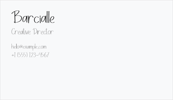Barcialle Business Card