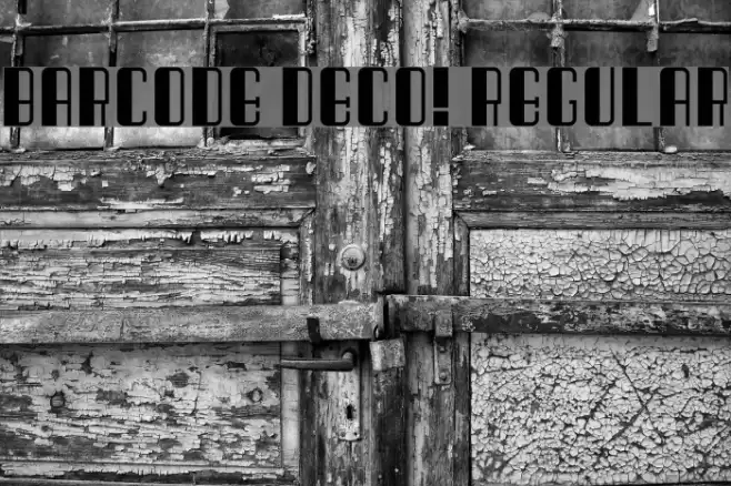Barcode Deco! Regular Font examples