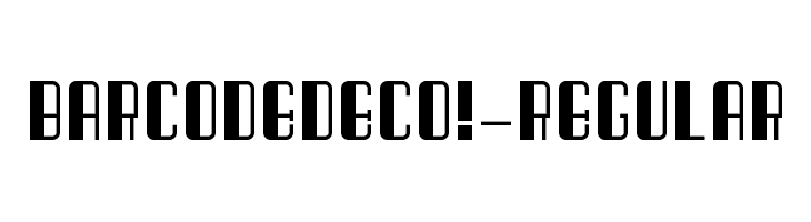 BarcodeDeco!-Regular  フリーフォントのダウンロード